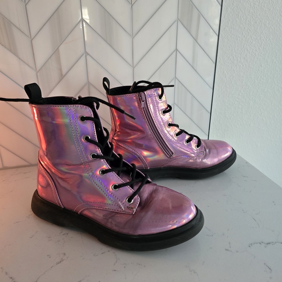 Other - Holographic Pink Kids Boots